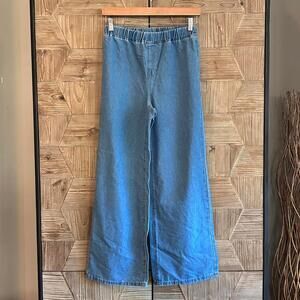 Wide Leg Women's Jeans Blue Casual Comfortable Size S/M